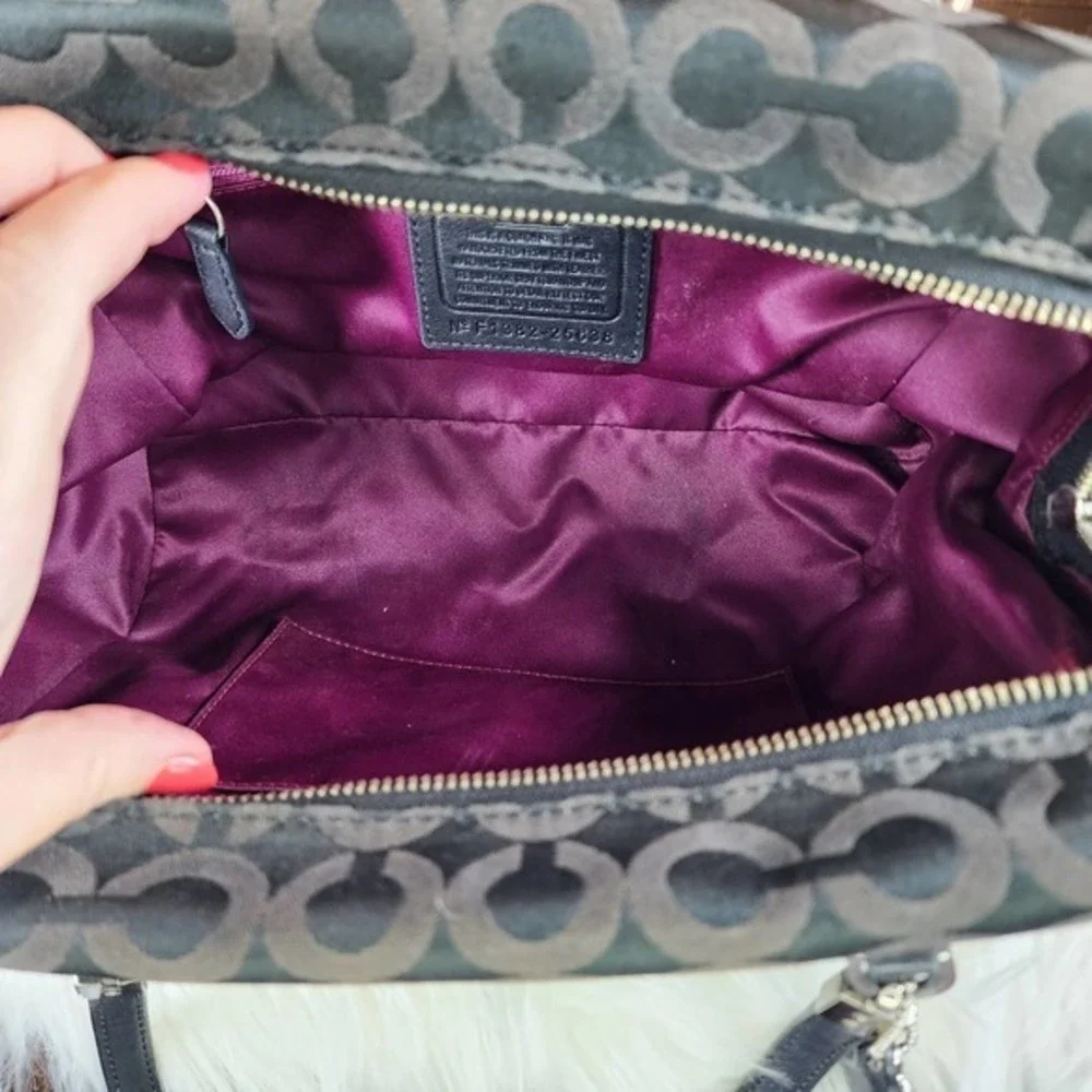 Coach Madison Op Art Black Madeline Satchel